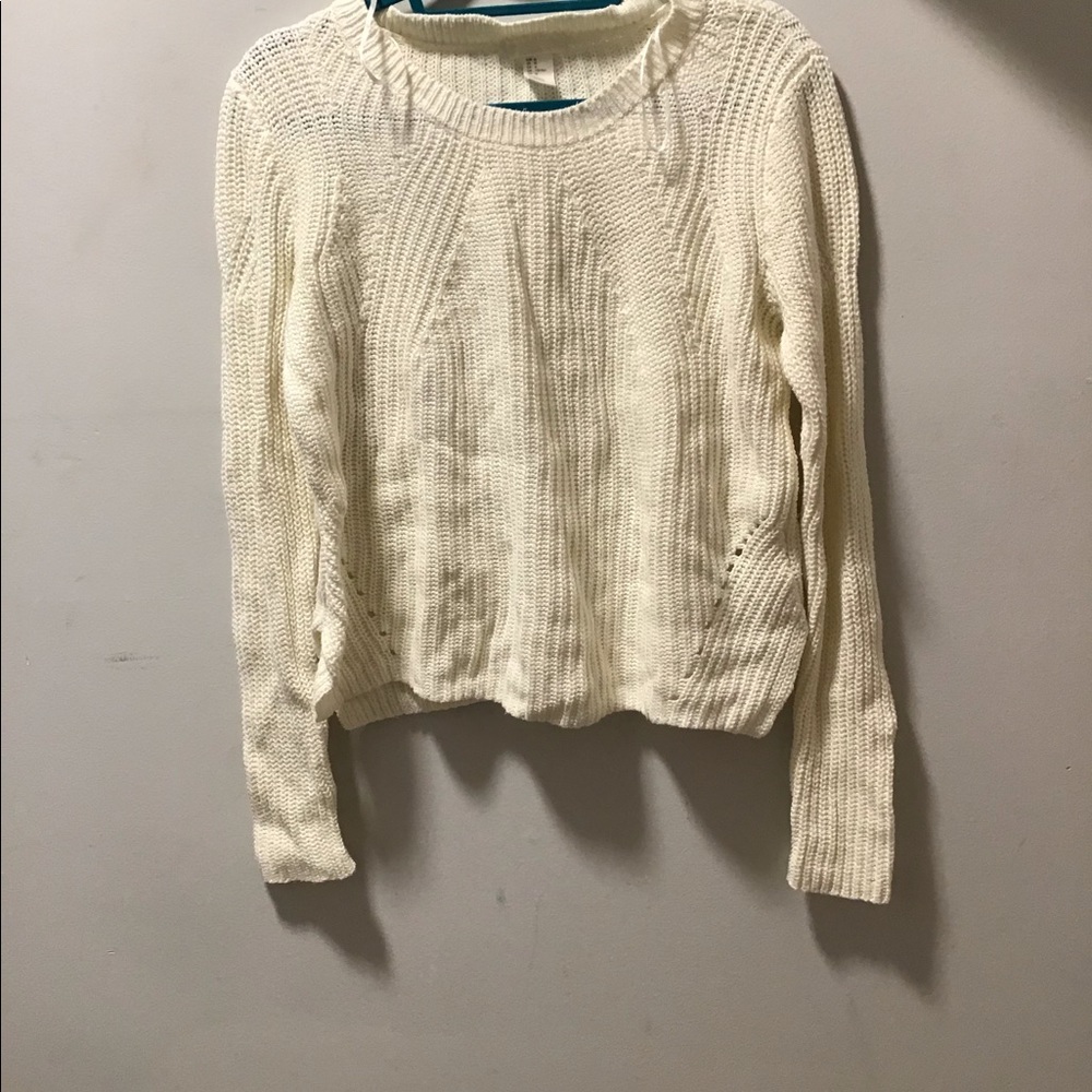 Half white sweater